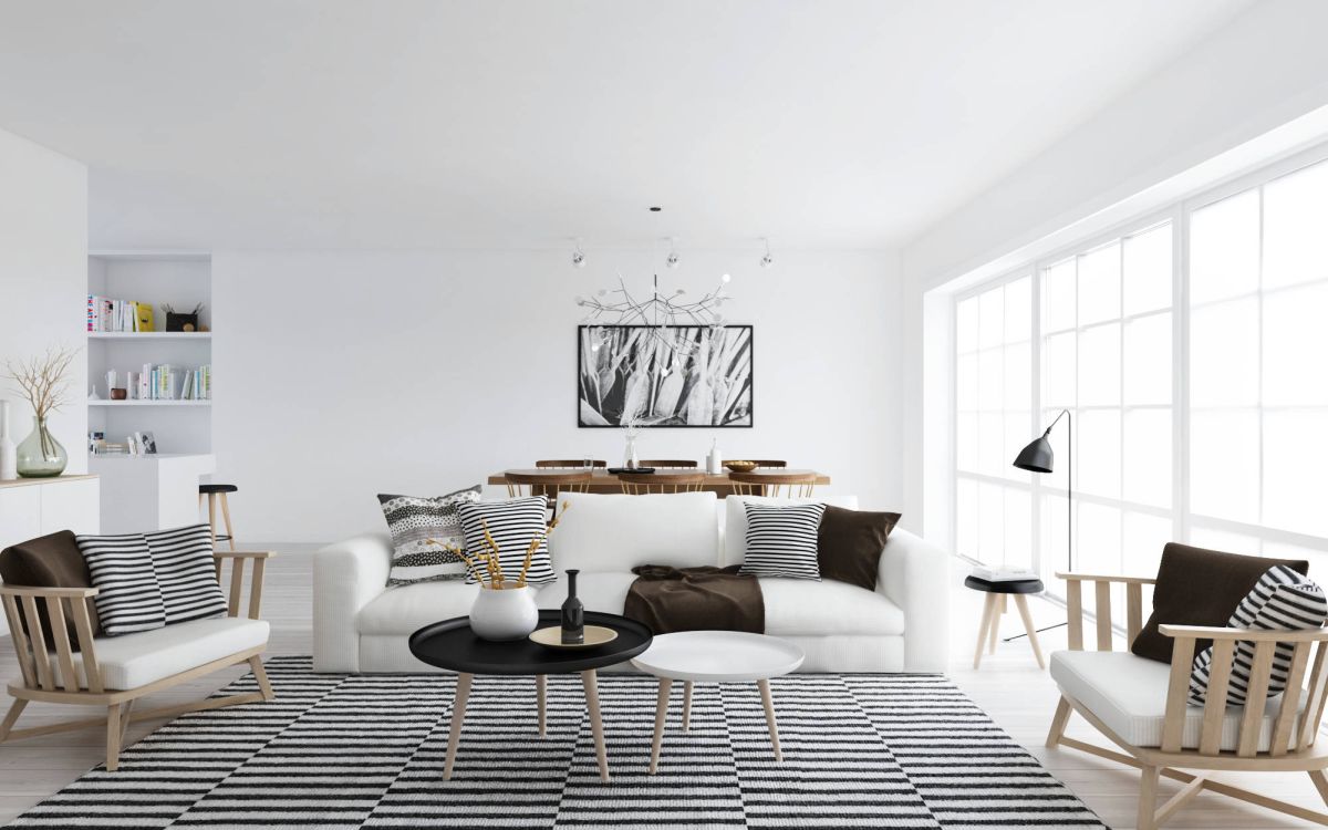 Unique striped Scandinavian decor