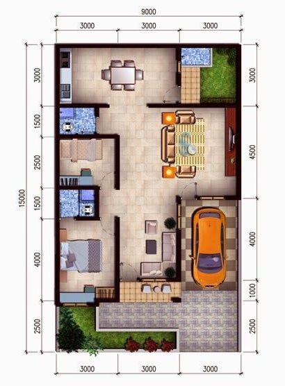 desain rumah minimalis type 36