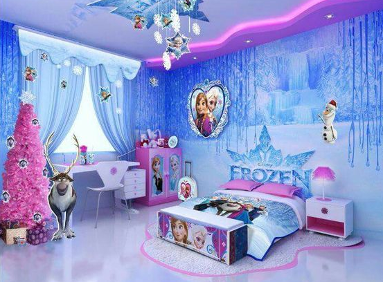 kamar tidur anak frozen