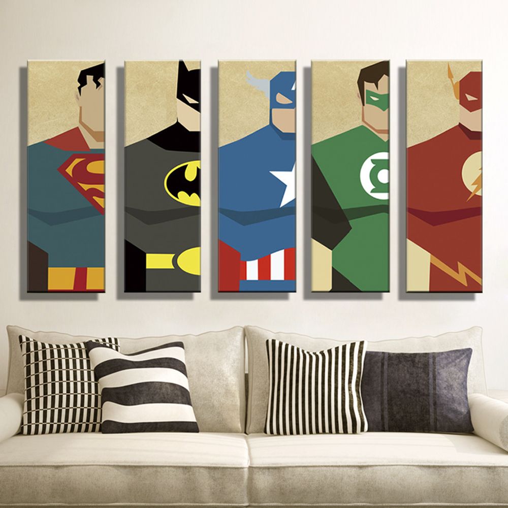 Poster atau canvas superhero