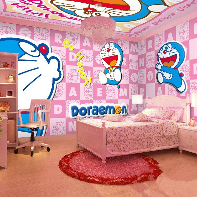 kamar doraemon warna pink