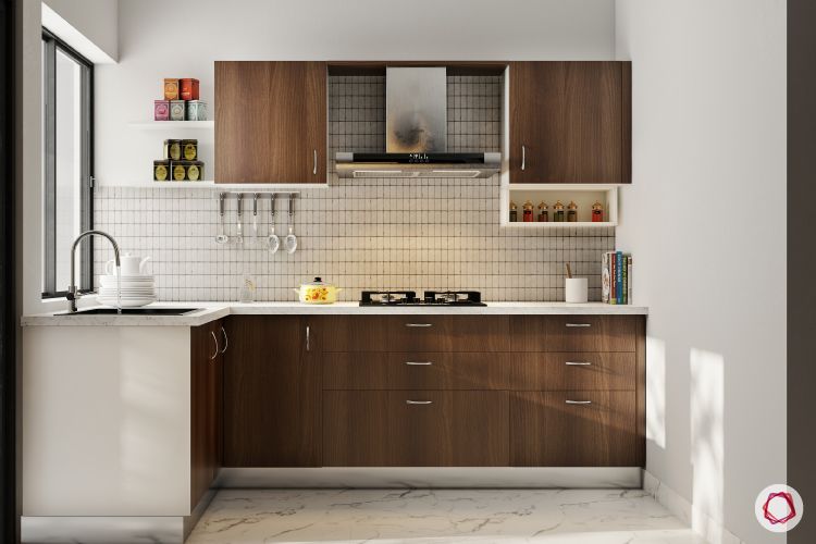 Warna Dark Wood kitchen set