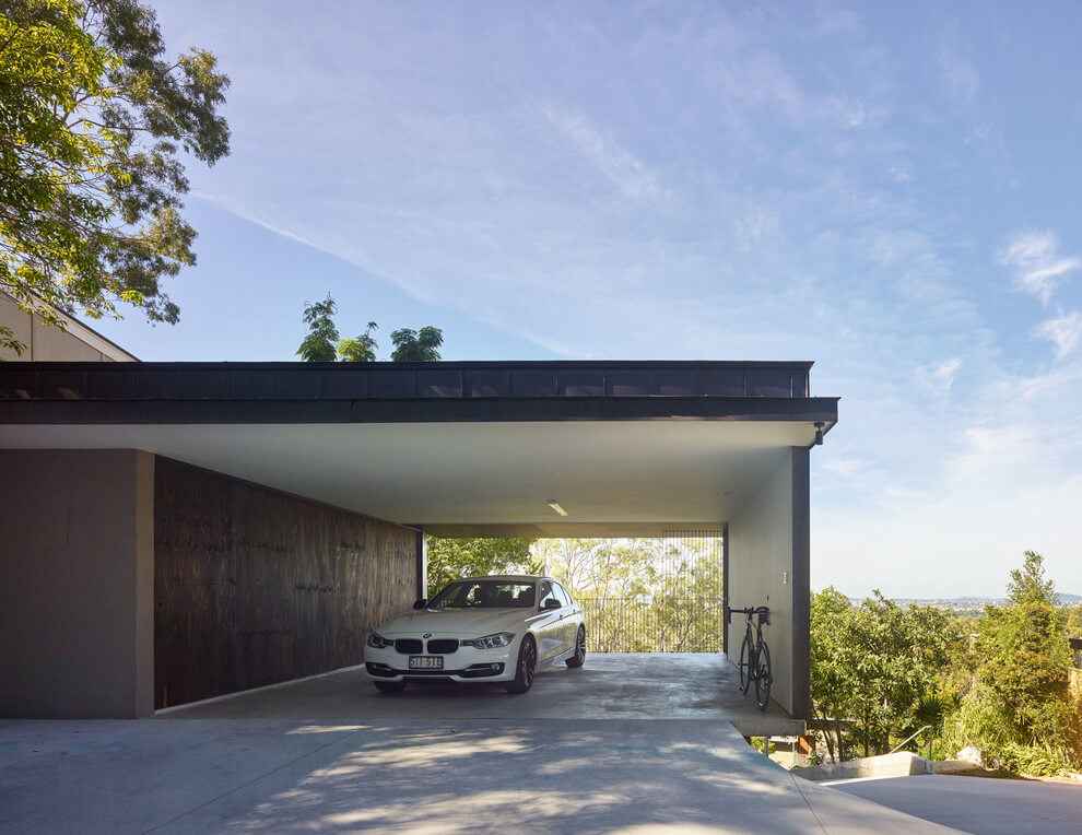 carport plesteran minimalis elegan