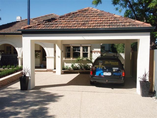 carport plesteran spanish colonial