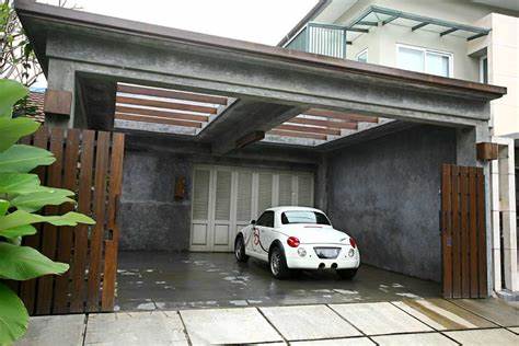 lantai dan dinding carport plesteran