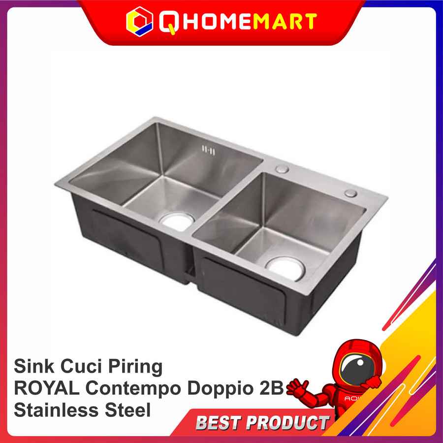 Sink Cuci Piring ROYAL Contempo Doppio 2B Stainless Steel