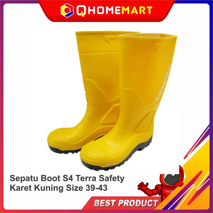 Sepatu Boot S4 Terra Safety Karet Kuning