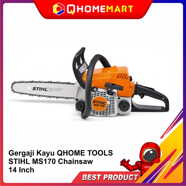 alat teknik Gergaji Kayu QHOME TOOLS STIHL MS180 MS170 Chainsaw 16 Inch 14Inch