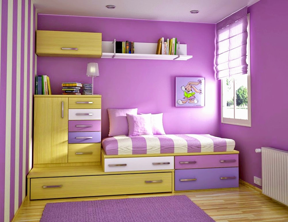 warna kamar memakai warna ungu