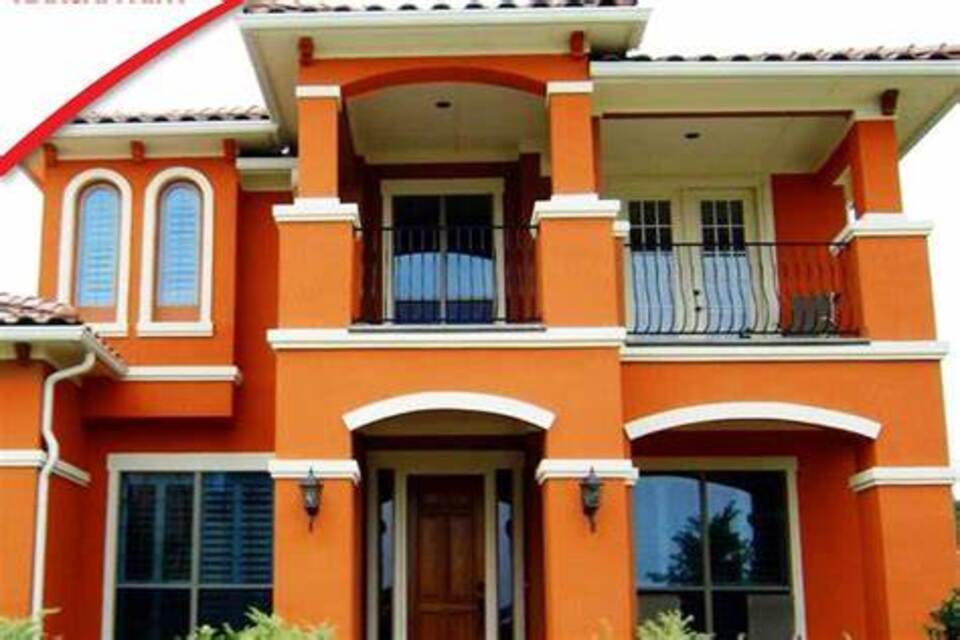 warna orange untuk cat depan rumah