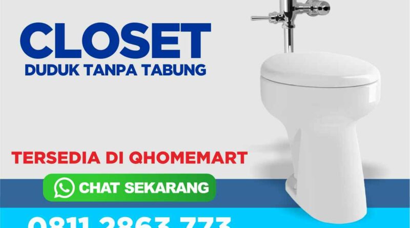 closet duduk tanpa tabung