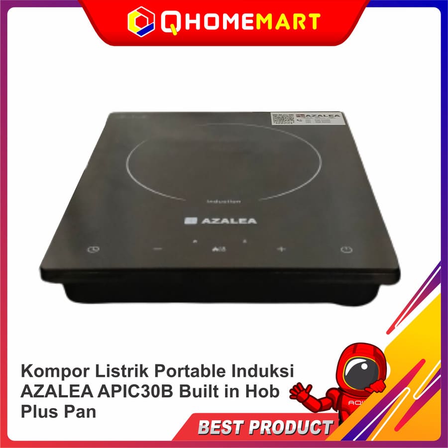 Kompor Listrik Portable Induksi AZALEA APIC30B Built in Hob Plus Pan