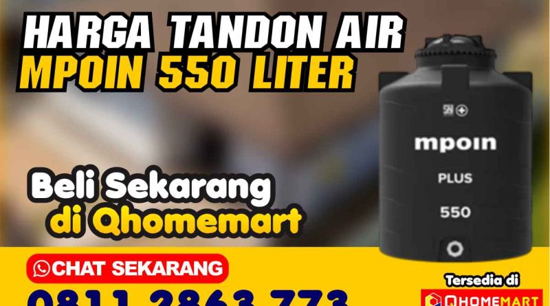 harga tandon air mpoin 550 liter