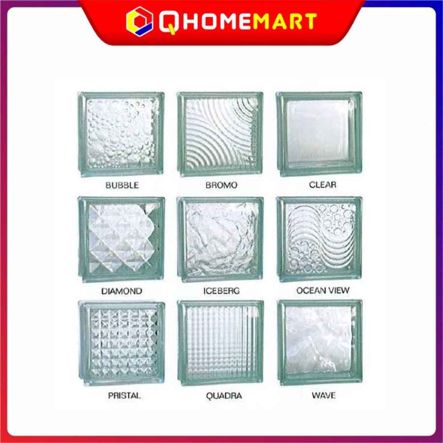 Aneka Motif Glass Block Mulia 20x20 Roster Tembok Dinding Kaca