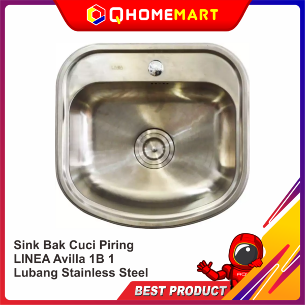 Sink Bak Cuci Piring LINEA Avilla 1B 1 Lubang Stainless Steel