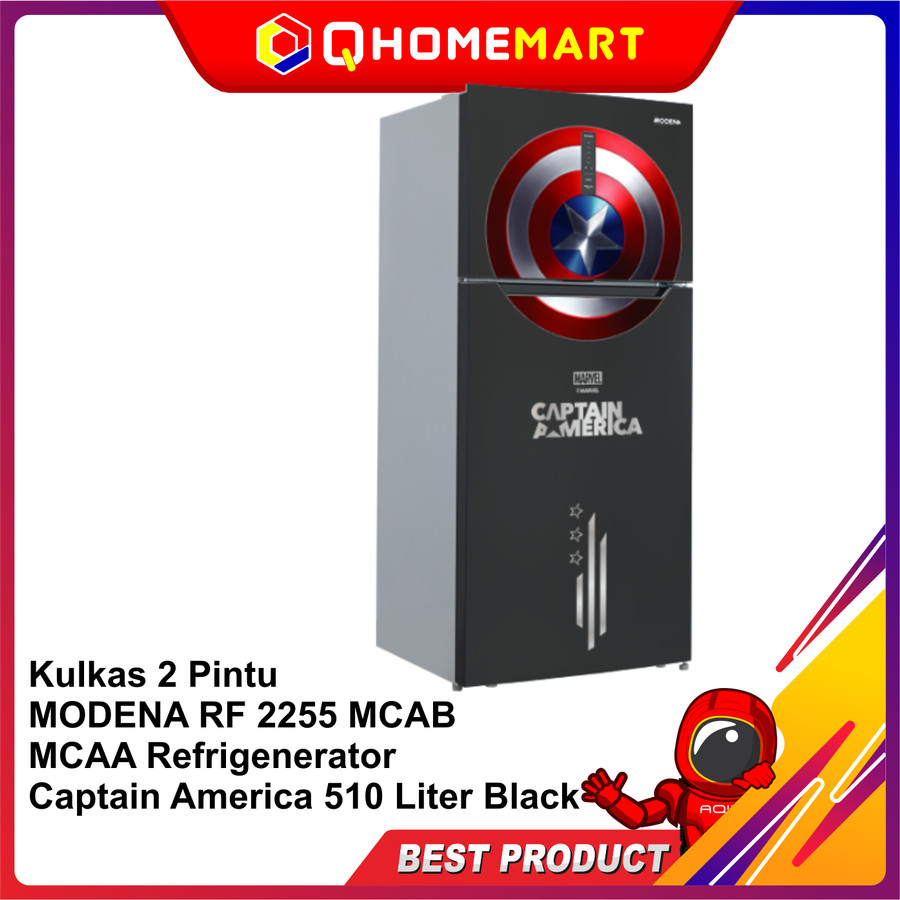 Kulkas 2 Pintu MODENA RF 2255 MCAB MCAA Refrigenerator Captain America - RF 2255 MCAA